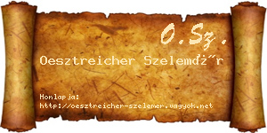 Oesztreicher Szelemér névjegykártya
